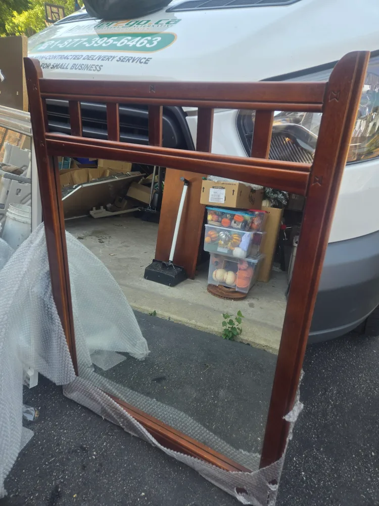Wooden Dresser with Mirror - Brown image indicator(2)
