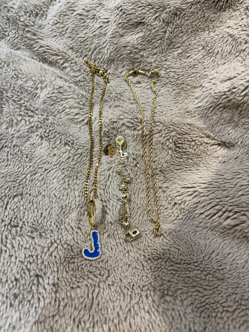 Gold Necklaces and Earrings Set