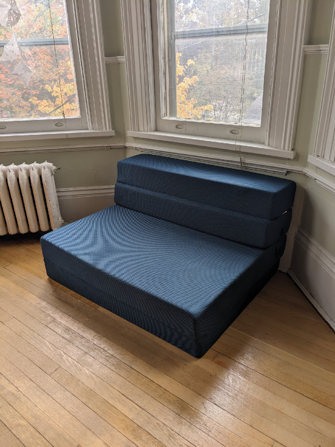 Navy Blue Folding Foam Mattress