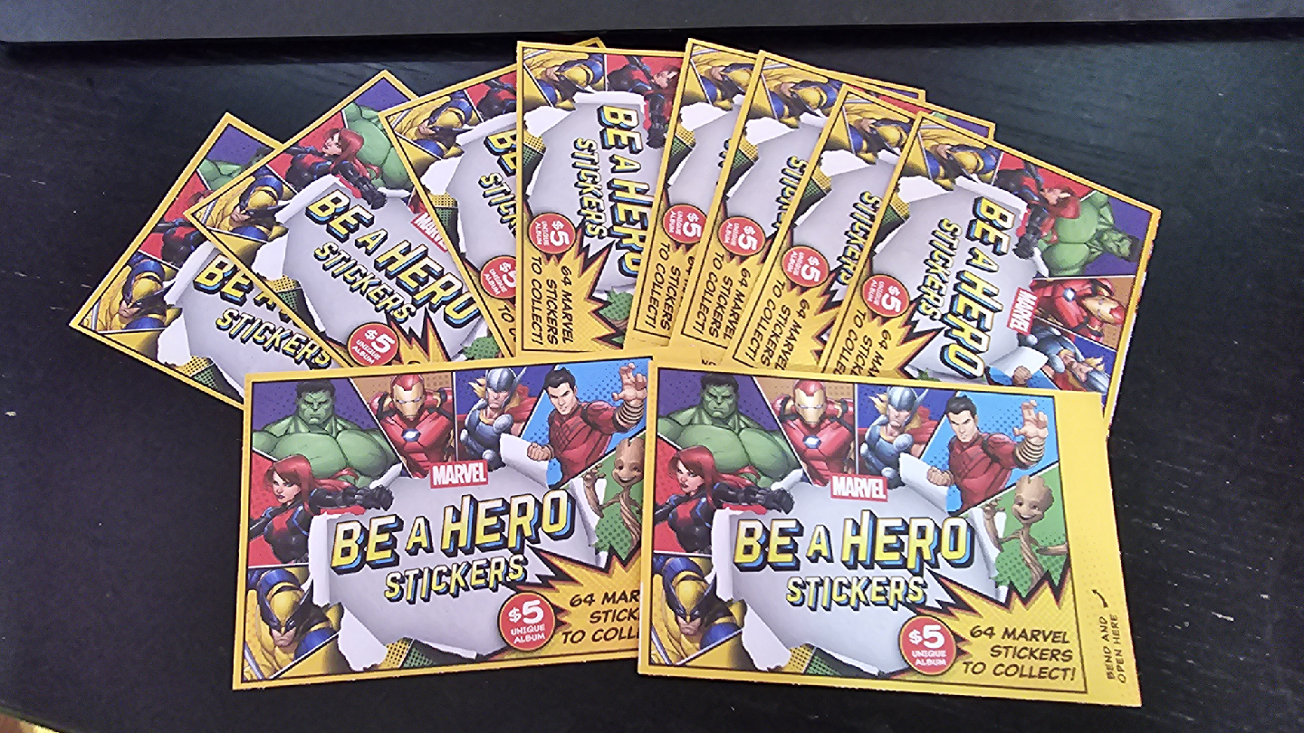 Marvel Be A Hero Stickers - Set of 10