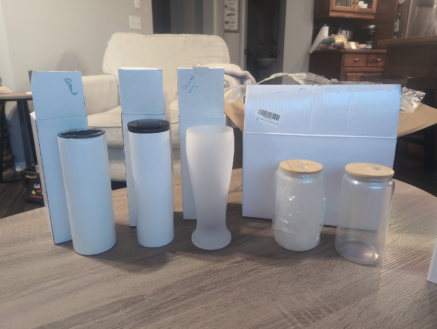 New White sublimation Tumblers and sublimation glass cups