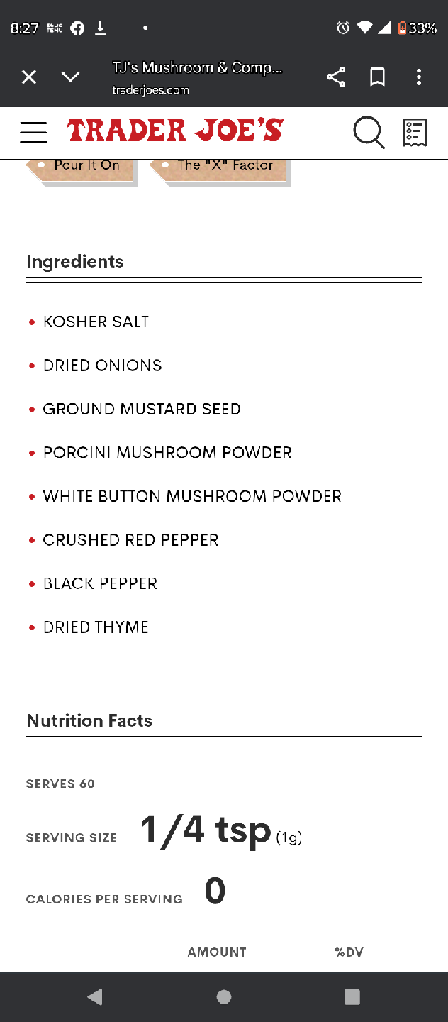 Trader Joe's Mushroom & Company Umami Seasoning Blend - photo 2