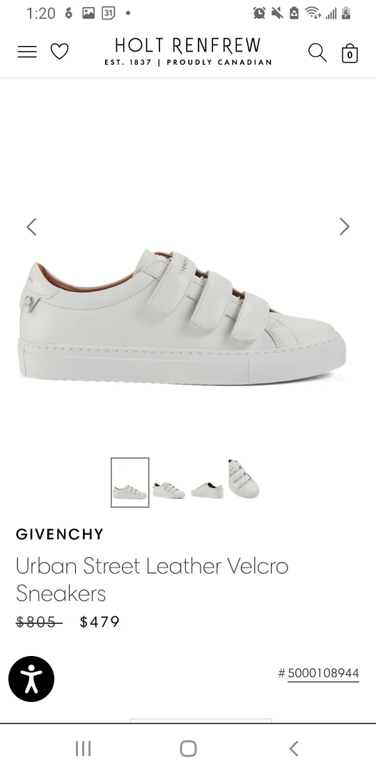 Givenchy White Leather 3-Strap Velcro Low Top Sneakers - photo 4