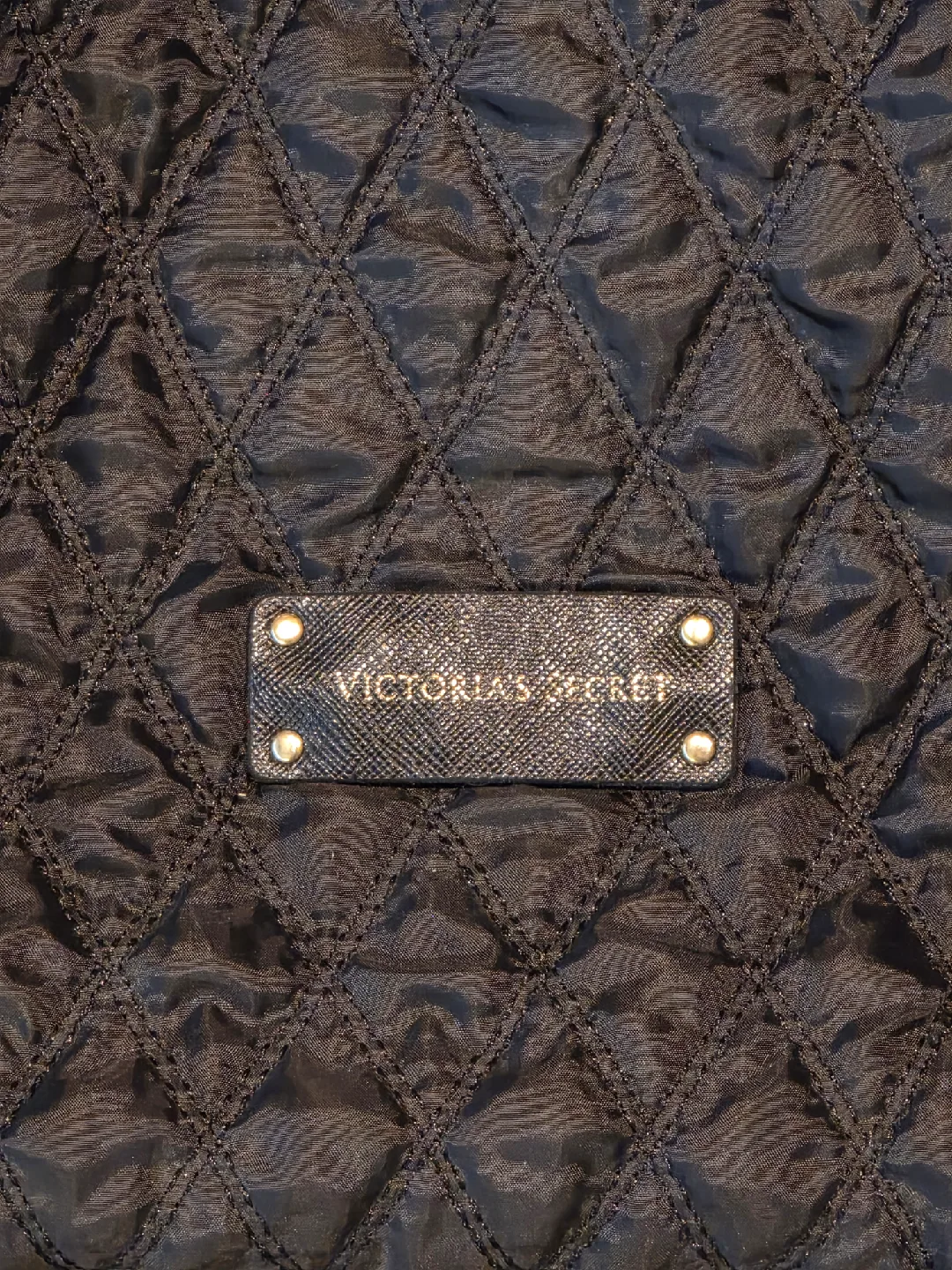 Victoria's Secret Black Quilted Tote Bag image indicator(2)