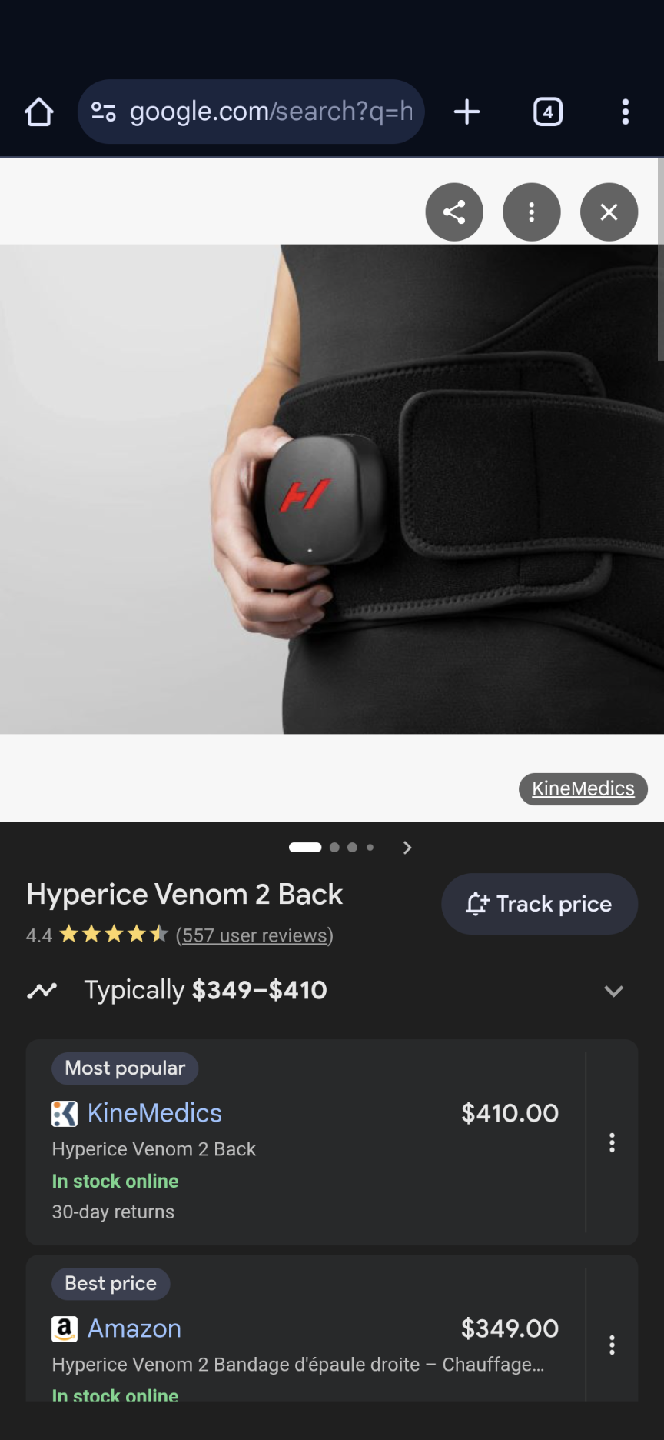Hyperice Venom 2 Back - Like New!