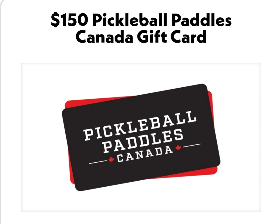 Pickleball Paddles Canada $150 Gift Card
