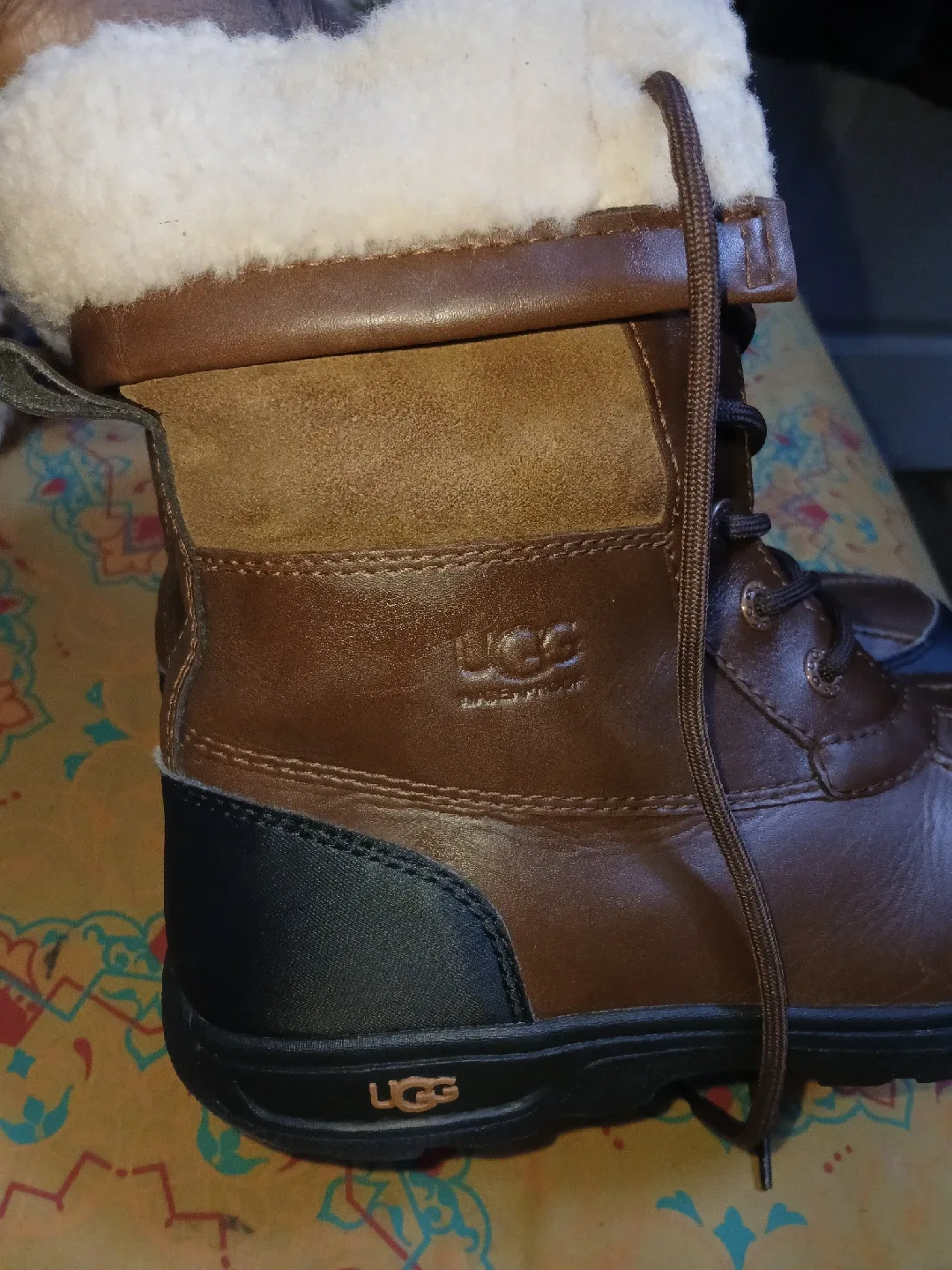 UGG Brown Leather Winter Boots image indicator(4)