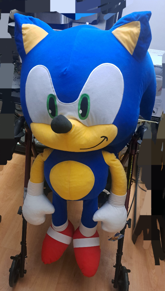 Giant Sonic The Hedgehog stuffed animal - 3 foot 7 inch tall - photo 2