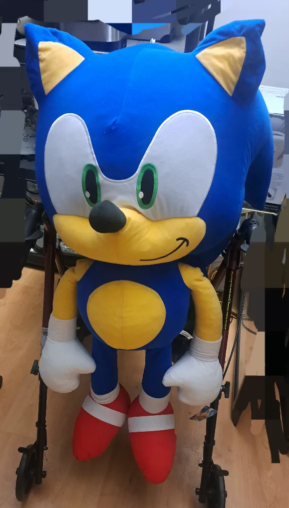 Giant Sonic The Hedgehog stuffed animal - 3 foot 7 inch tall image indicator(2)