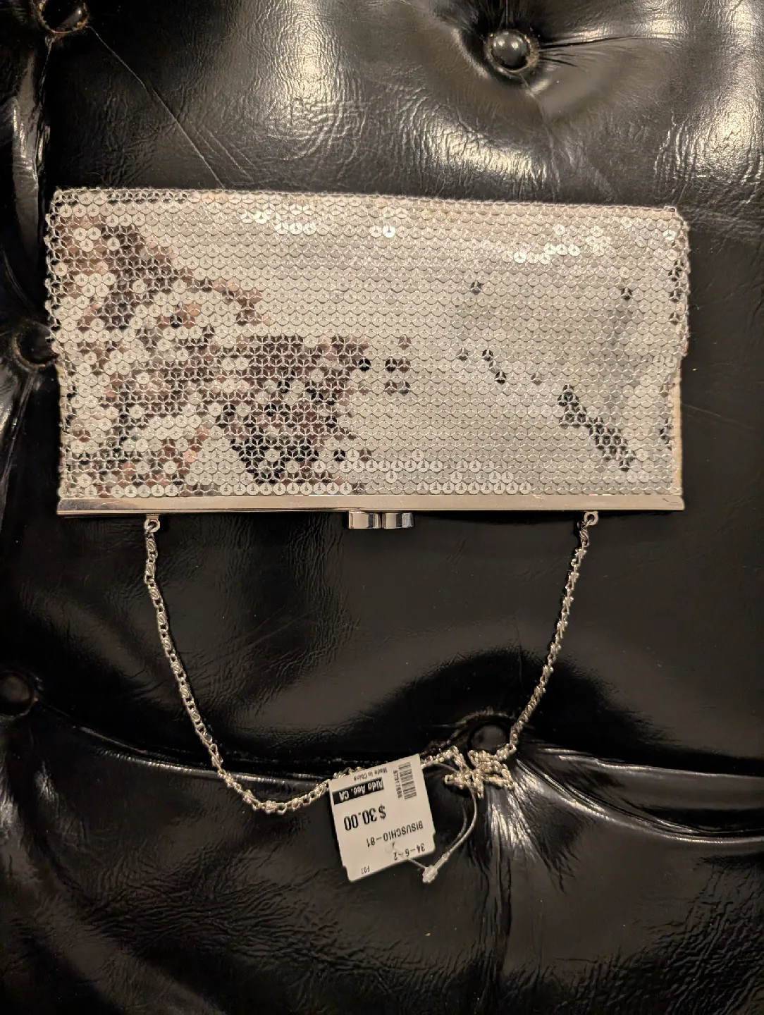 Aldo Sequin Clutch with Chain Strap image indicator(6)