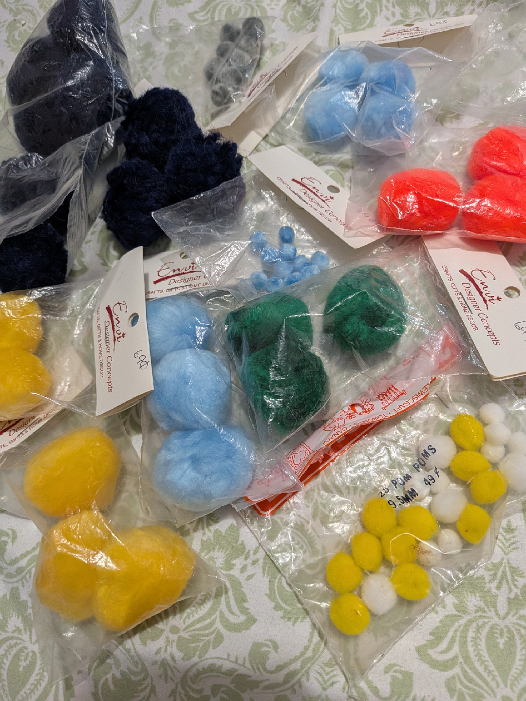 Collection of Pom Poms different colours & sizes