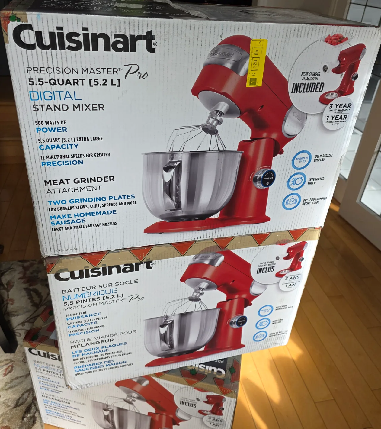 NEW Cuisinart Precision Master Pro Digital 5.5 qt Mixer +Grinder image indicator(2)
