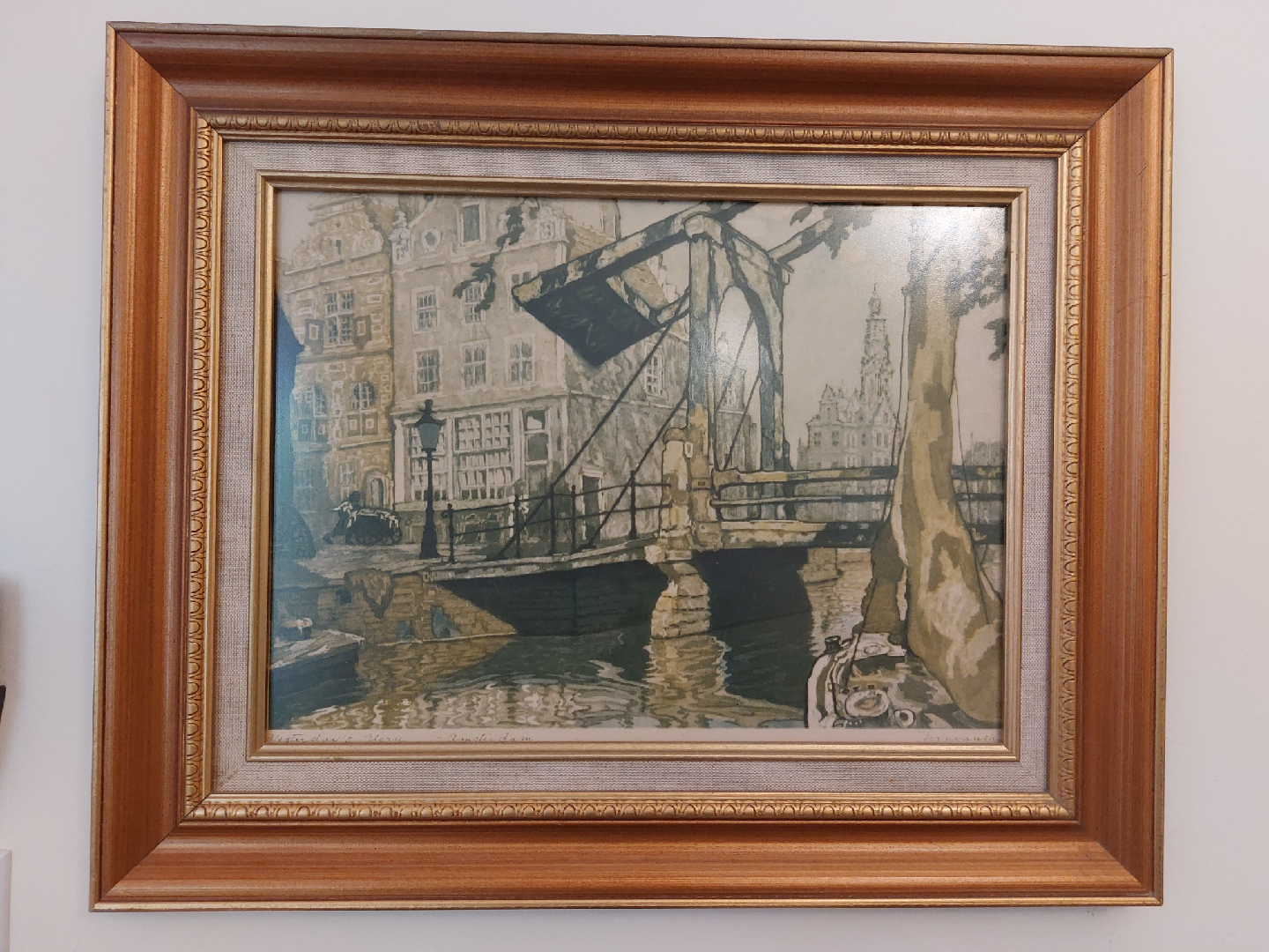 Framed Amsterdam Bridge Print