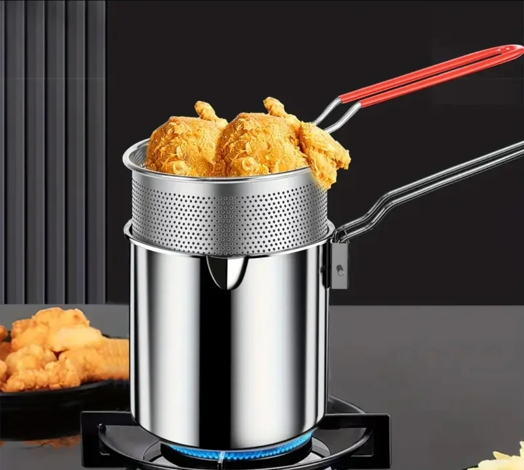 Deep Fryer Pot Perfect for Crispy Fries, Chicken & Doughnuts thumbnail