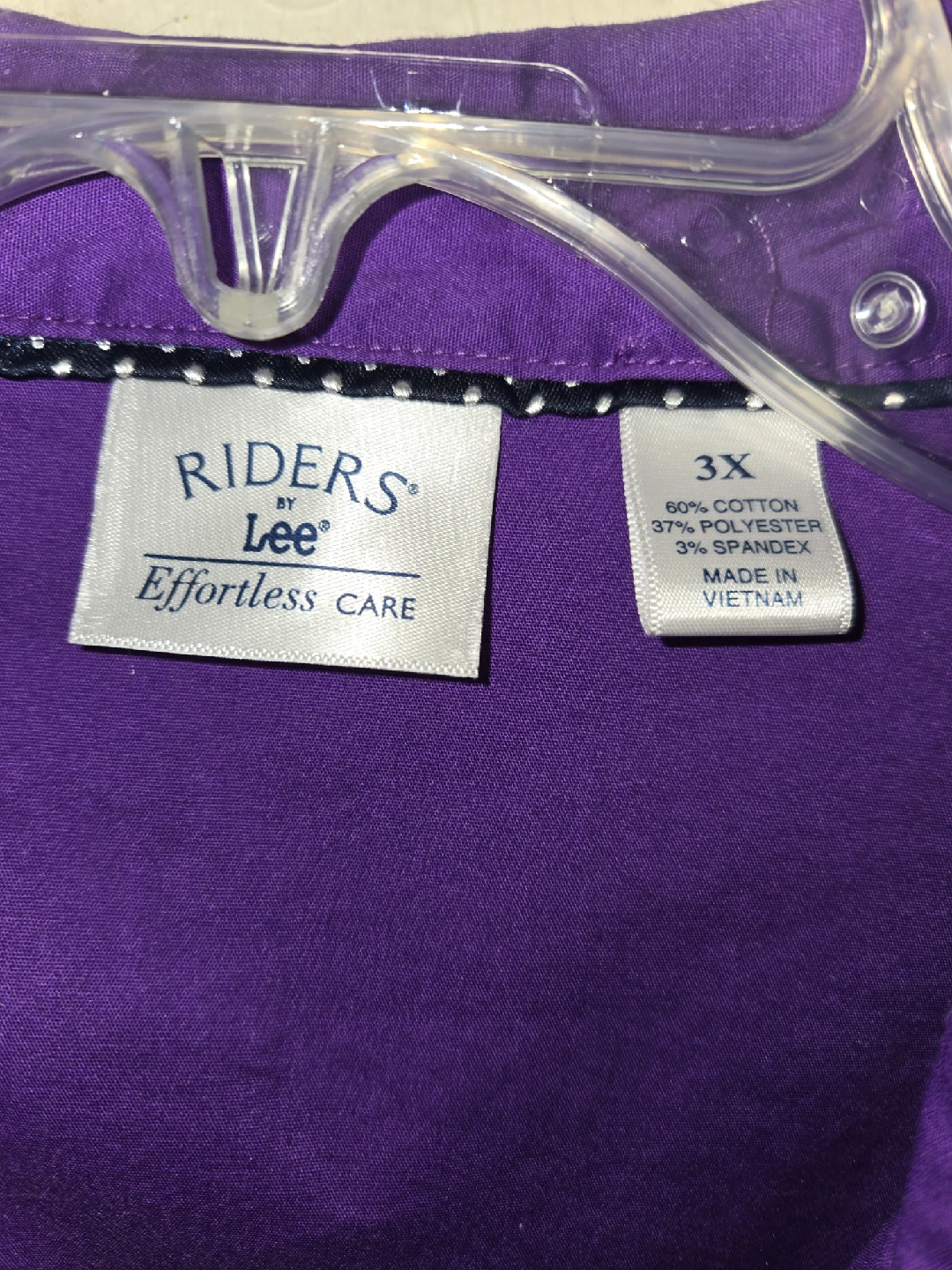 🥕  Riders by Lee Purple Blouse - Size 3X - photo 3
