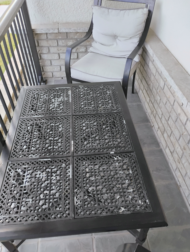 Patio Table - Black Metal
