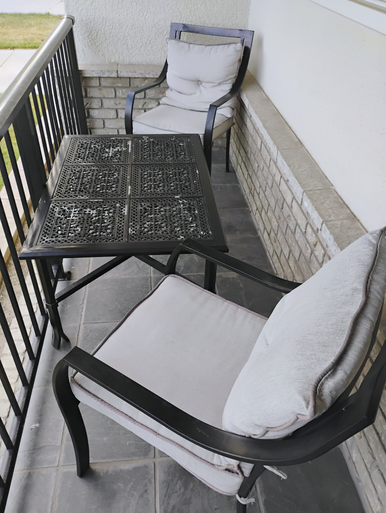 Patio Table - Black Metal - photo 2