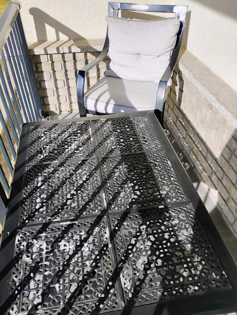 Patio Table - Black Metal - photo 5