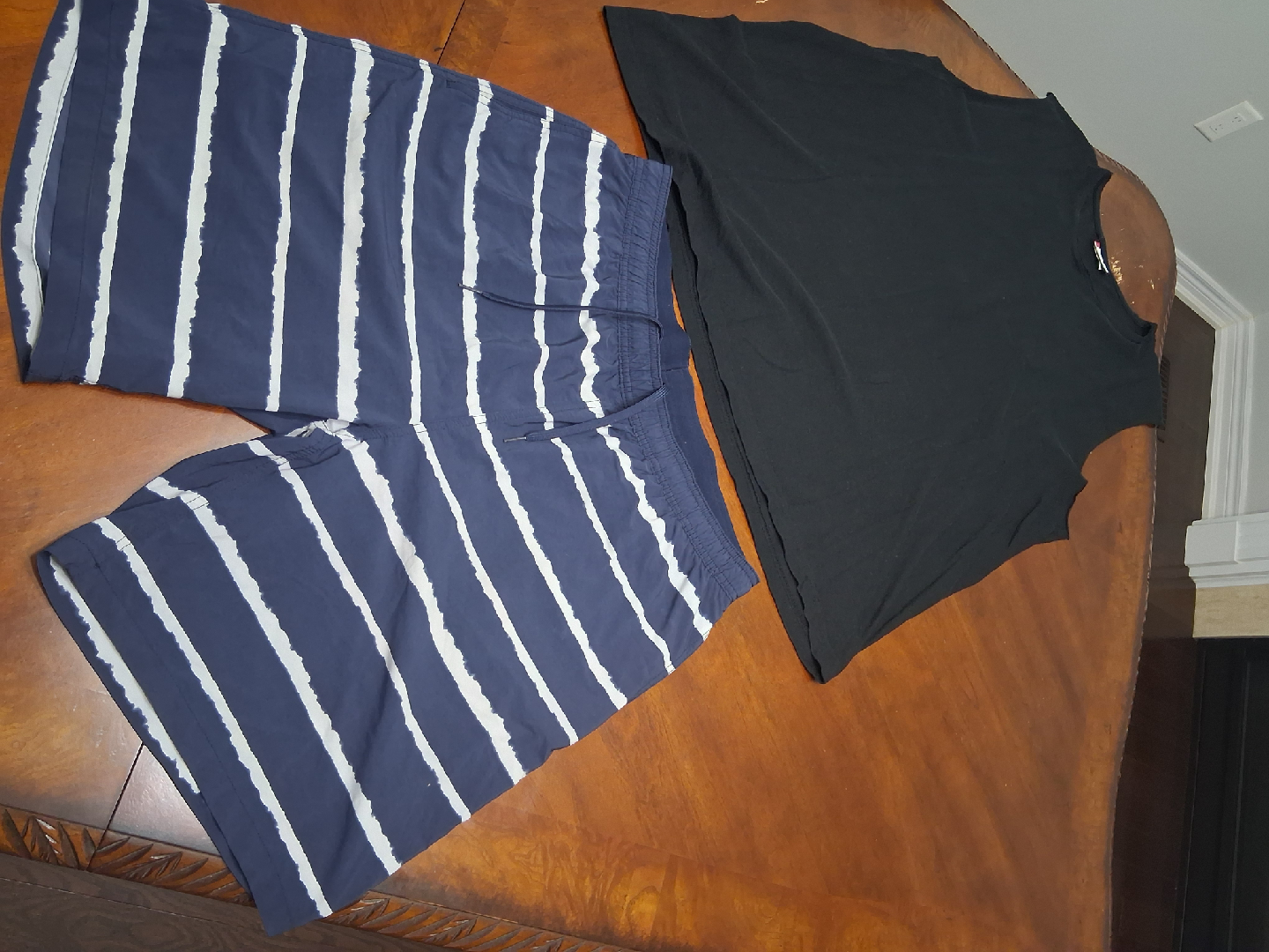 Kirkland Striped Swim Shorts & Clique Black Tank Top Set - photo 3