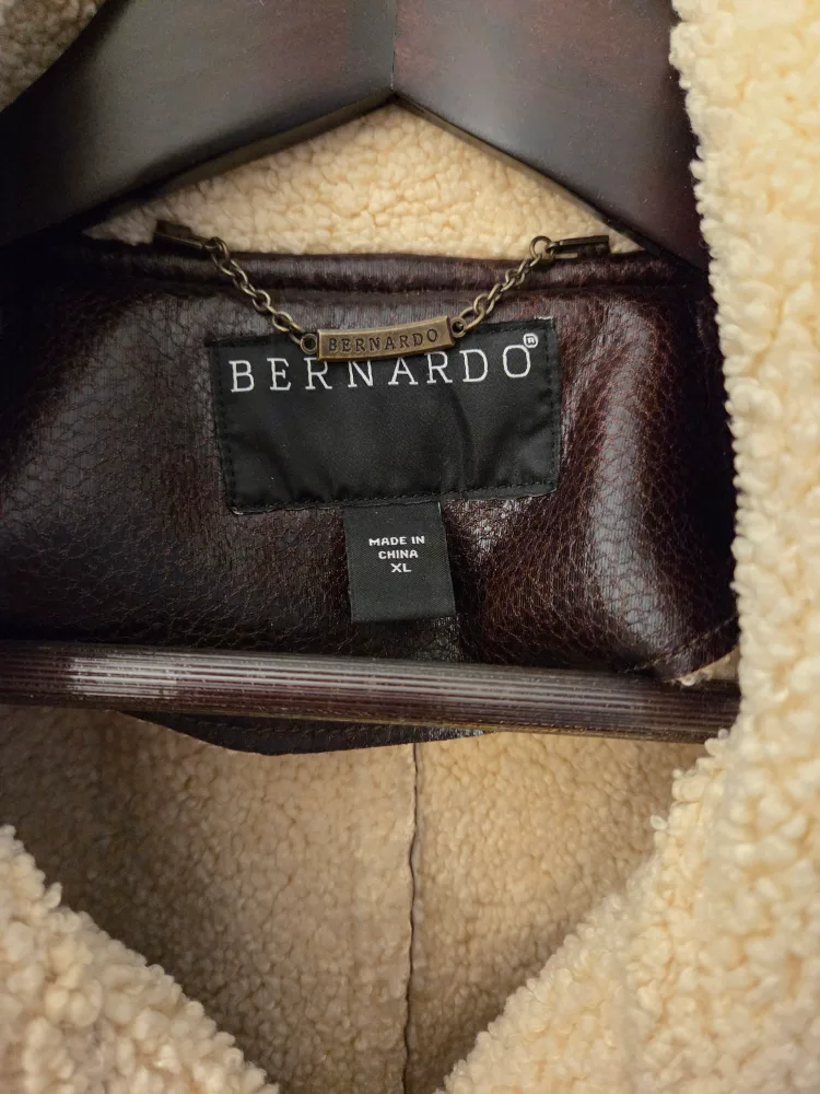 Women's Brown Faux Leather Aviator Jacket image indicator(2)