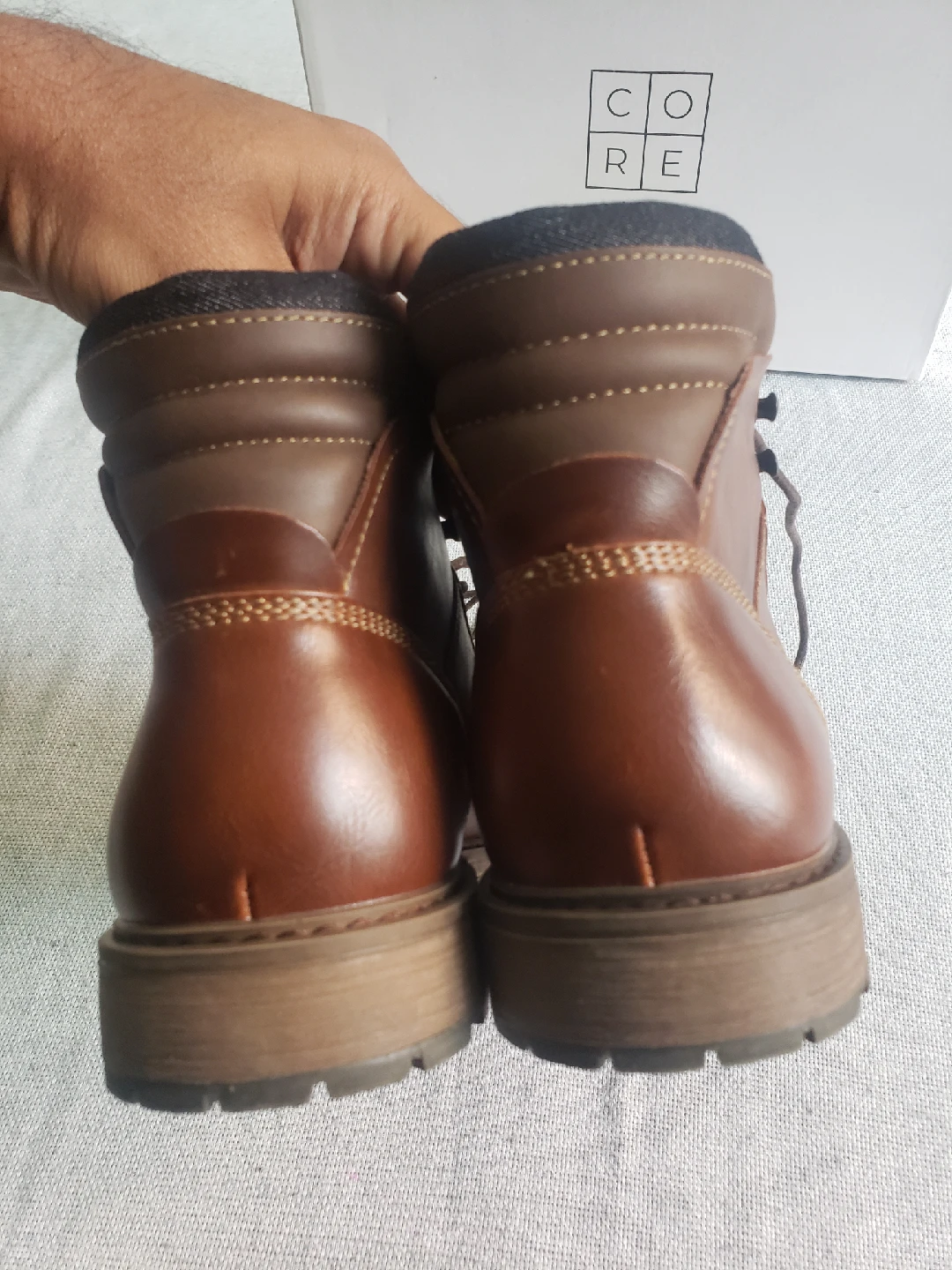 Brand New Core Life Brown Leather Boots Size 9 - photo 4