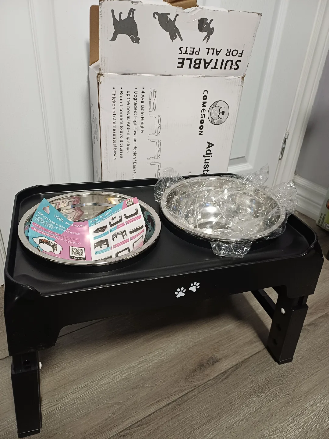 Comesoon Adjustable Elevated Pet Bowls - New in Box! image indicator(9)