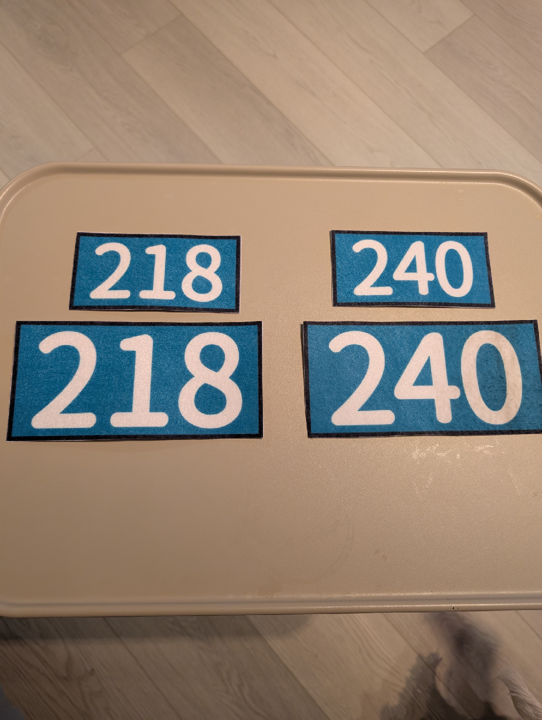 Squid Game character numbers for costumes