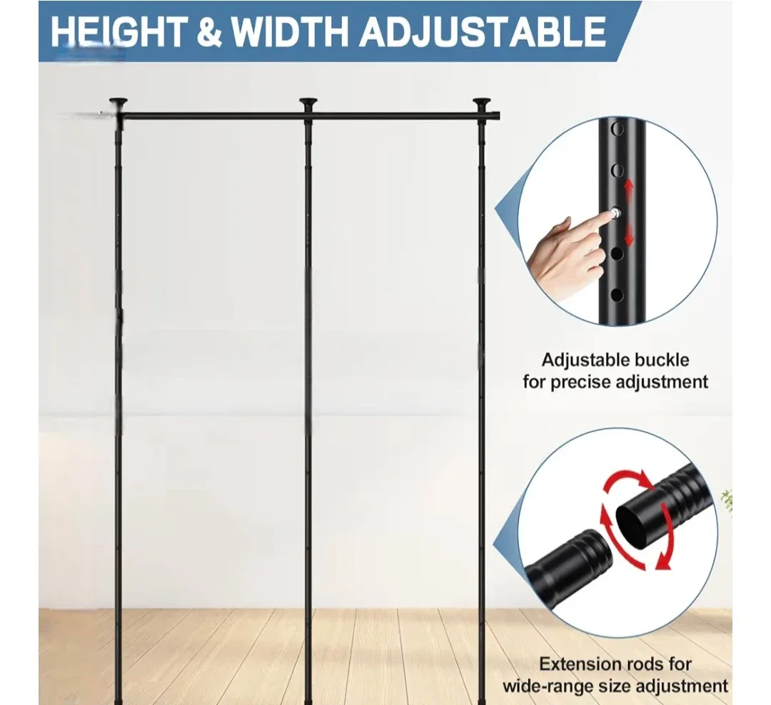 Adjustable Closet Divider Rods Set of 2 9ft image indicator(3)