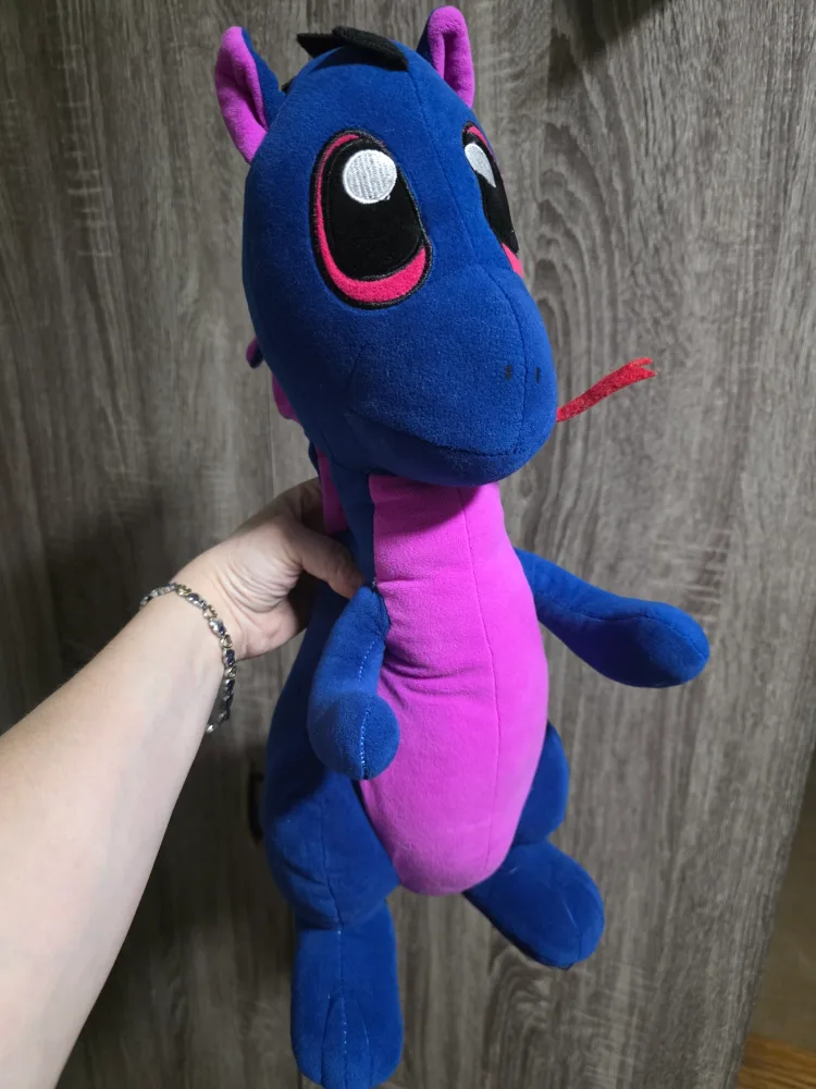 Blue and Pink Dragon Plush thumbnail