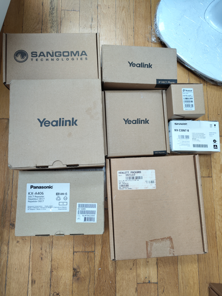 Mixed Lot: Sangoma, Yealink, Panasonic, HP, Sharp