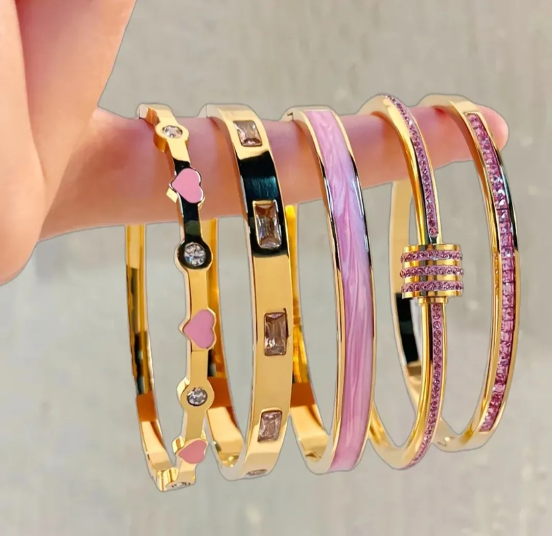 Gold Tone Bangle Bracelet Set image indicator(6)