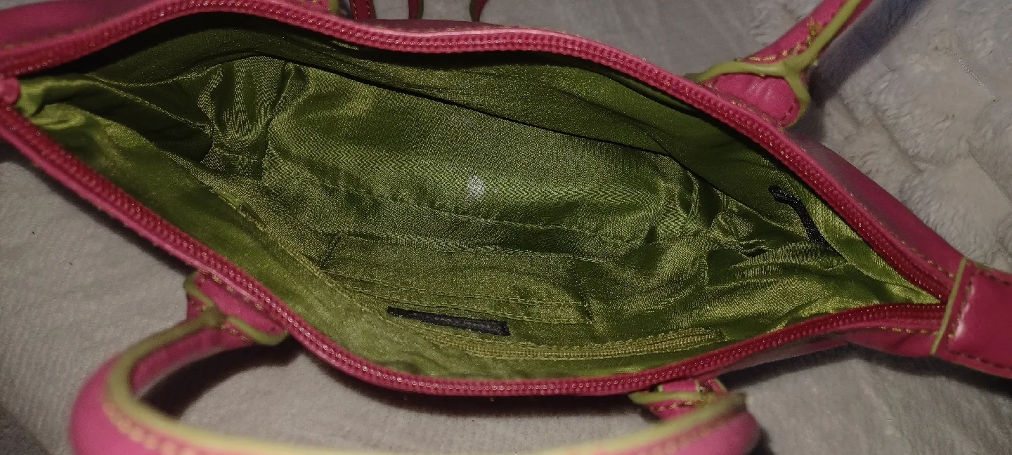 Nine West Pink Leather Handbag with Strap image indicator(3)