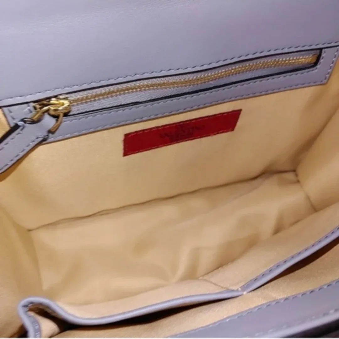 Valentino Garavani Blue Leather Rockstud Bag image indicator(5)