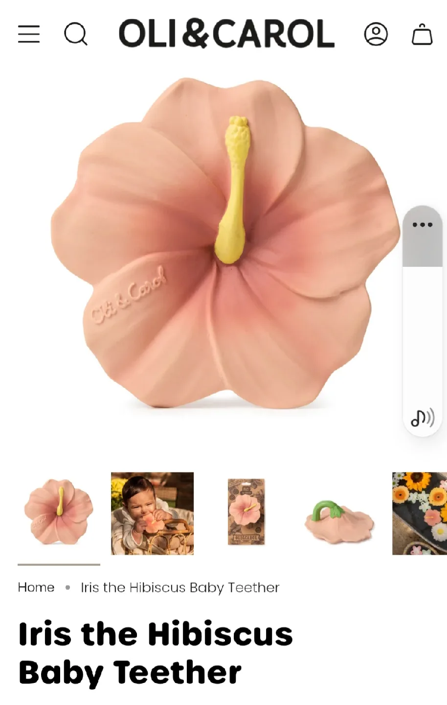 Oli & Carol Iris the Hibiscus Baby Teether image indicator(5)