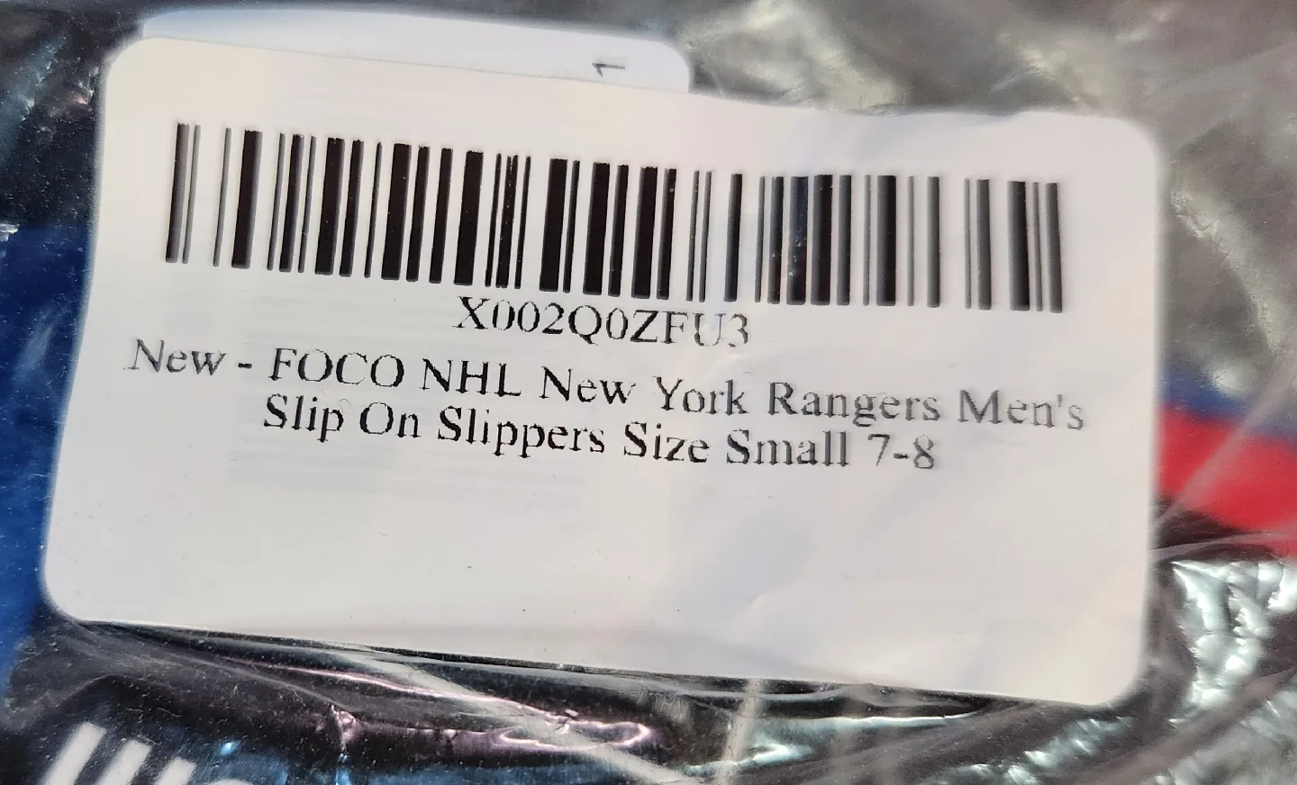 New FOCO NHL New York Rangers Mens Slippers - Size 7-8 image indicator(2)