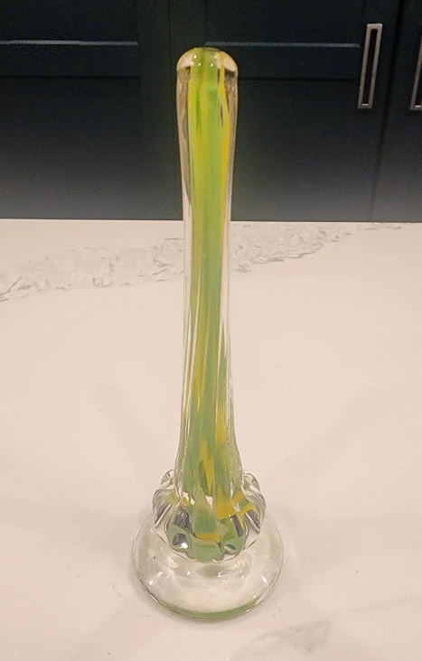 Ring Holder - Green & Yellow Glass