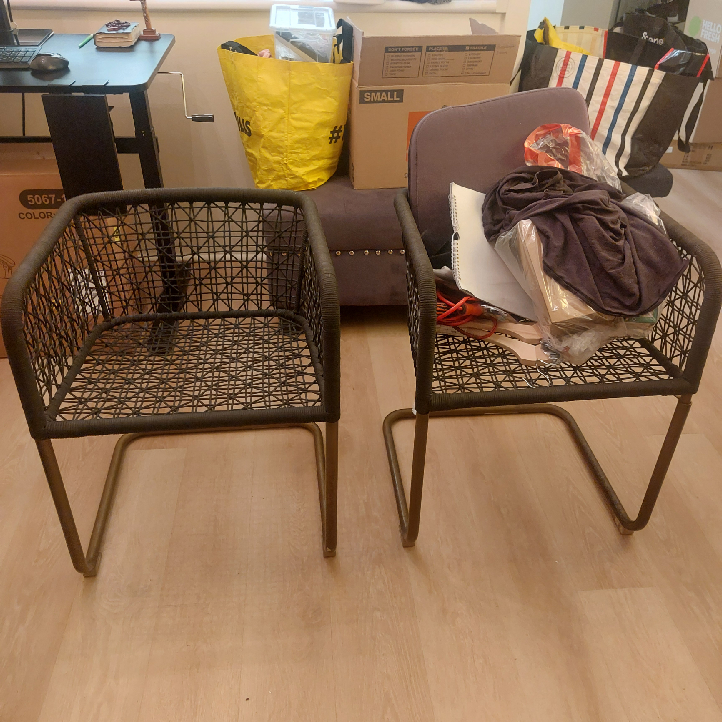 Woven Patio Accent Chairs - Set of 2 - photo 2