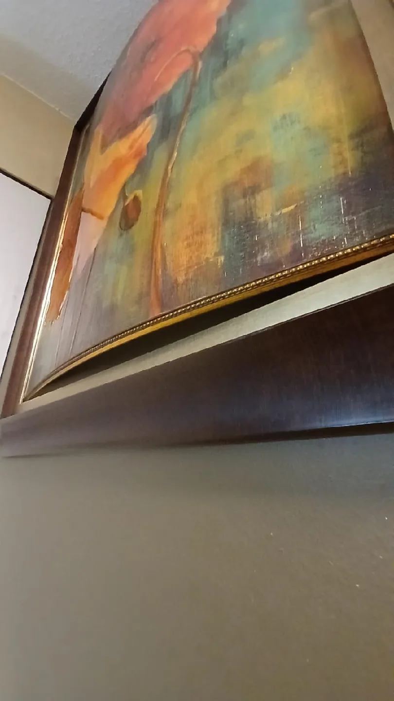 Large Floral Painting in Wooden Frame image indicator(3)