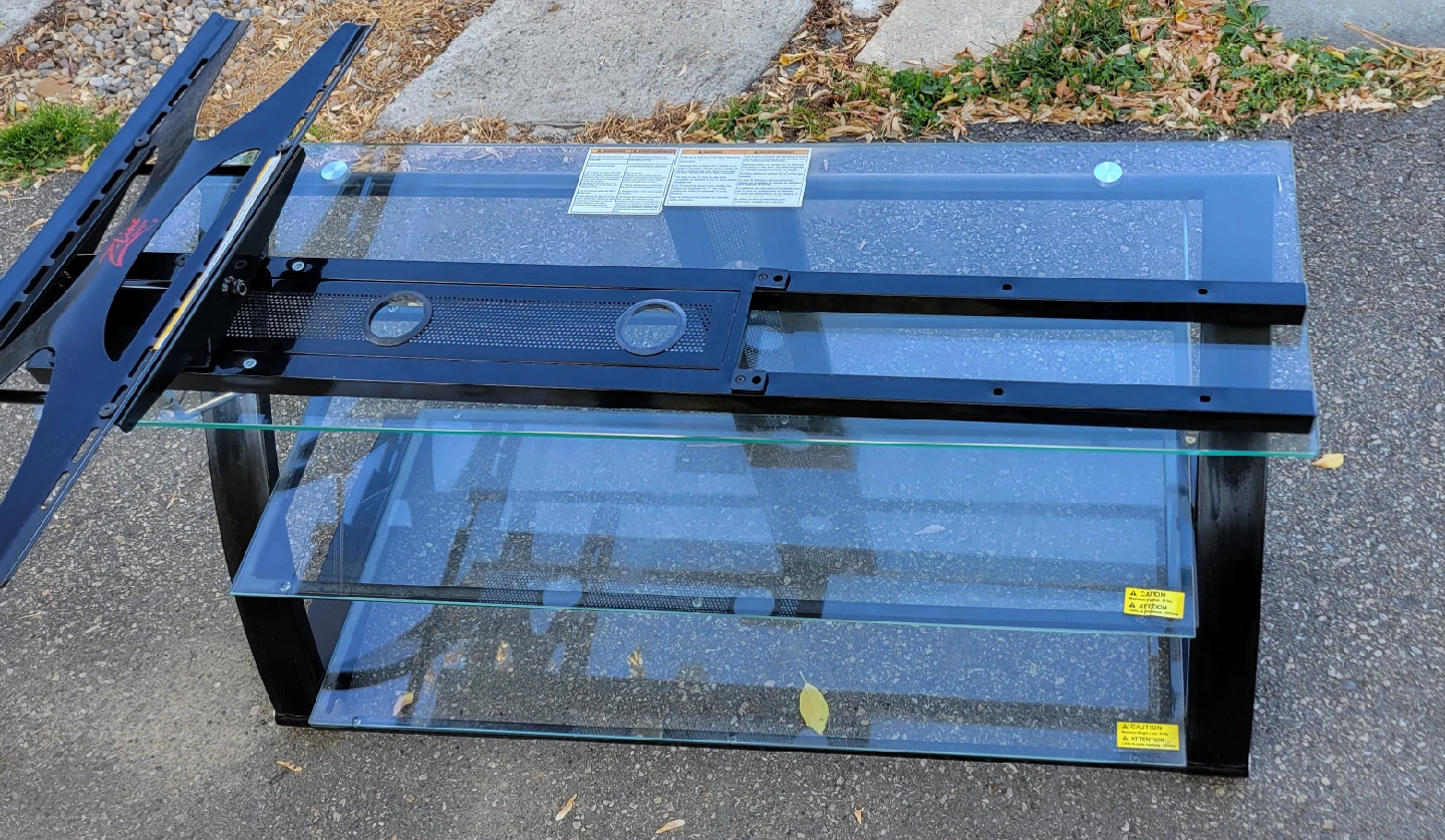 Glass TV Stand with Mount - photo 2