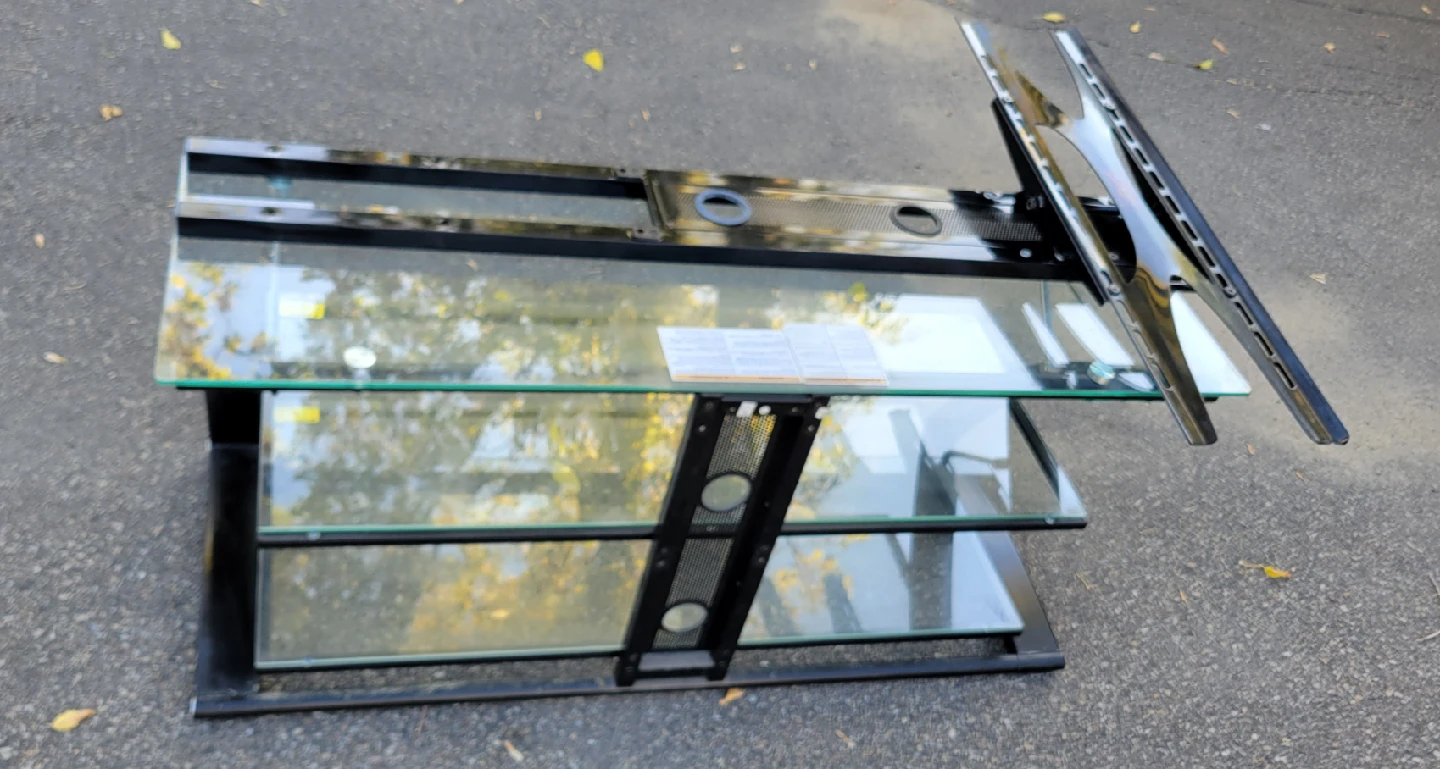 Glass TV Stand with Mount - photo 3
