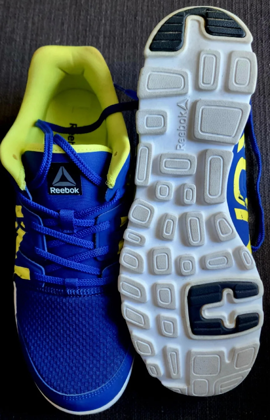 Reebok Blue & Yellow Men's Running Shoes (US 11) - Brand New image indicator(2)