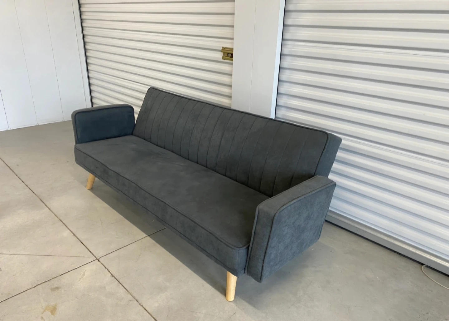 Grey Futon Sofa Bed - photo 2