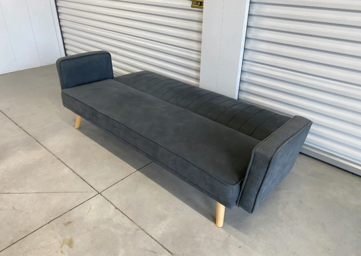 Grey Futon Sofa Bed - photo 3