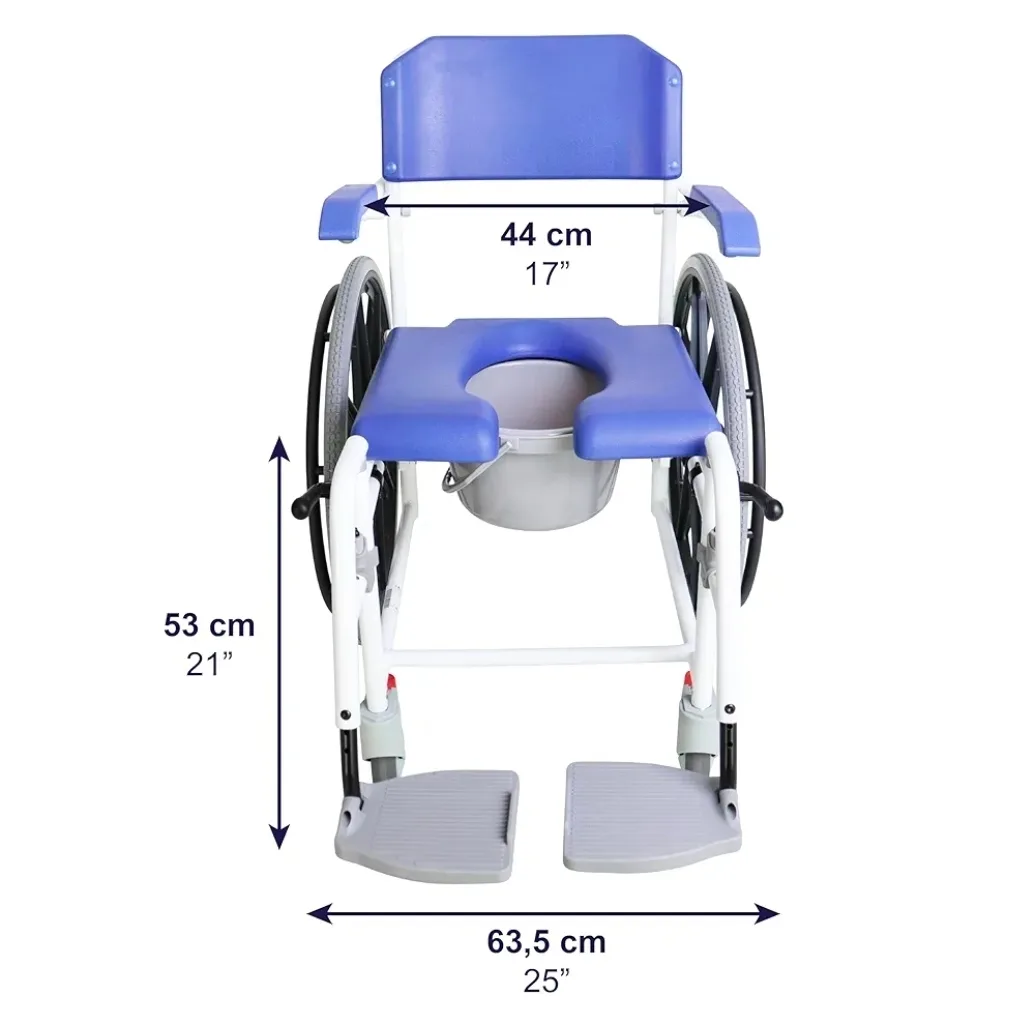 KMINA Shower Wheelchair for Adults, Blue,  BRAND NEW image indicator(4)