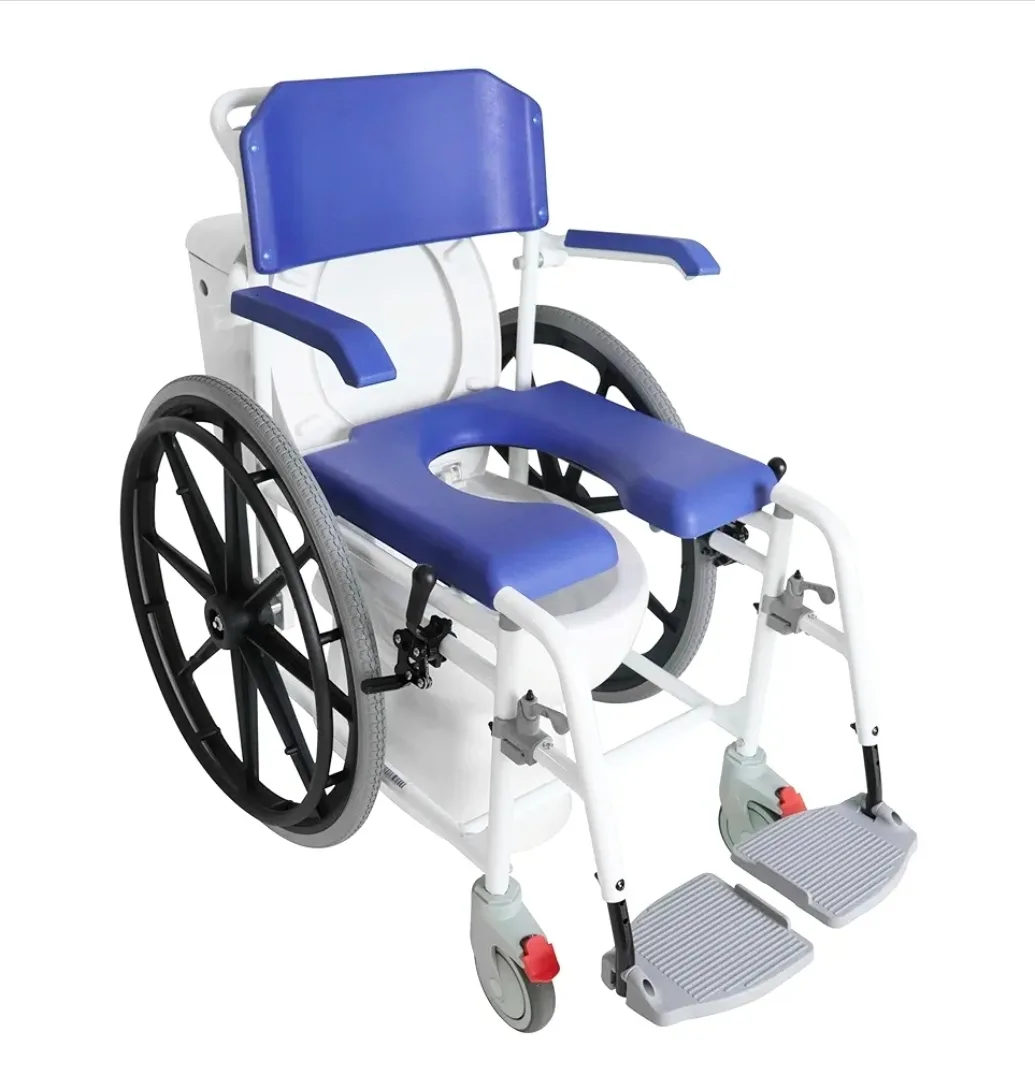 KMINA Shower Wheelchair for Adults, Blue,  BRAND NEW image indicator(6)