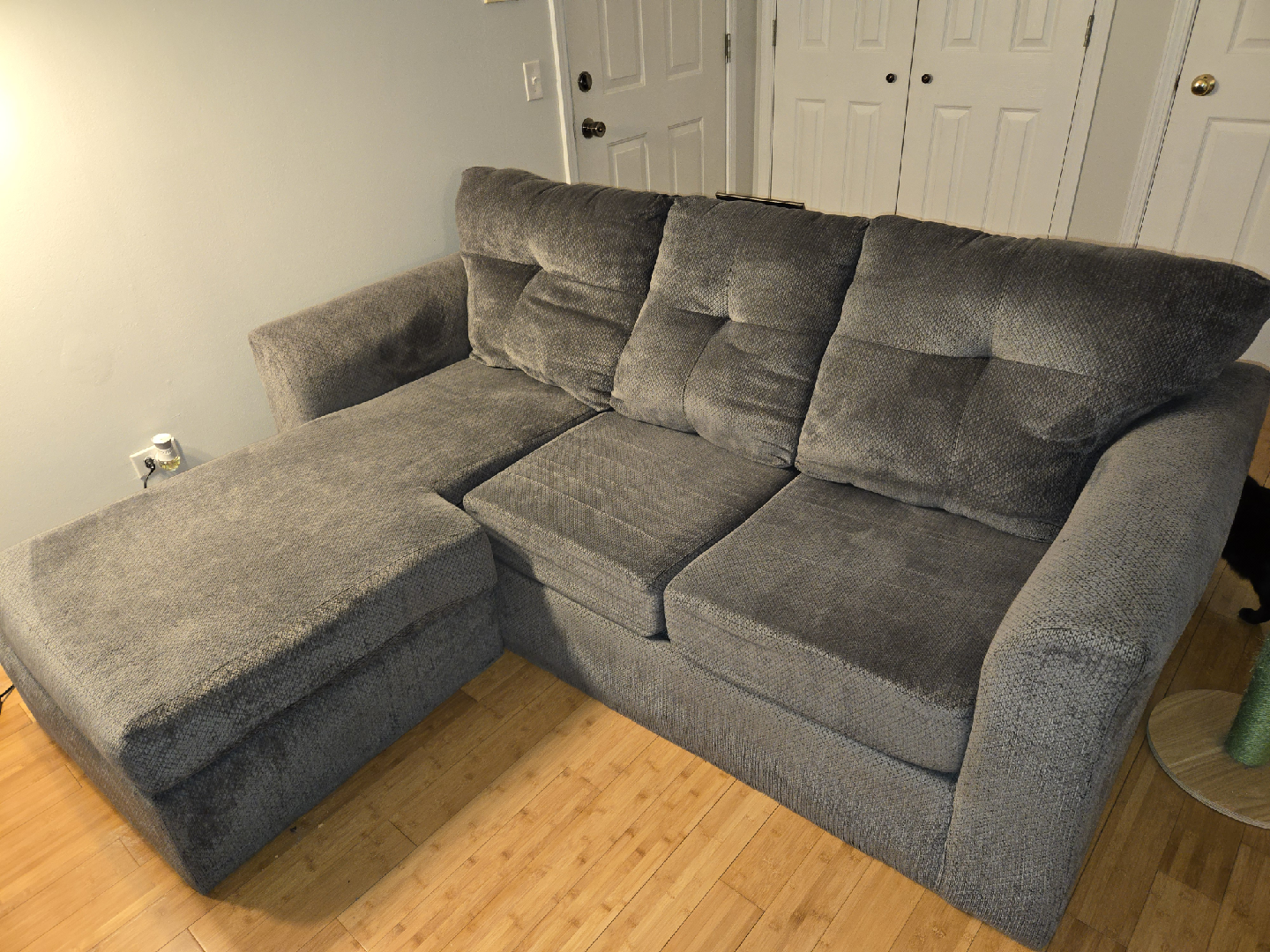 Gray Sectional L Shaped Sofa