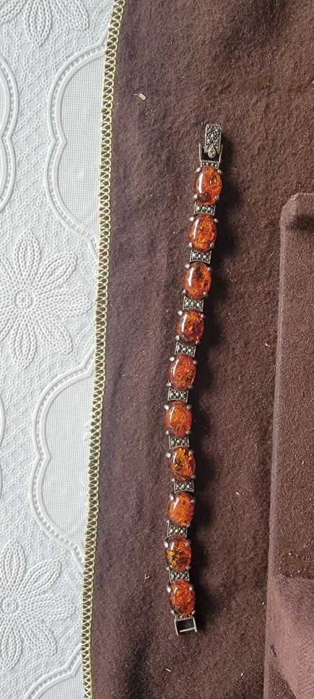 Amber and Silver Bracelet image indicator(2)