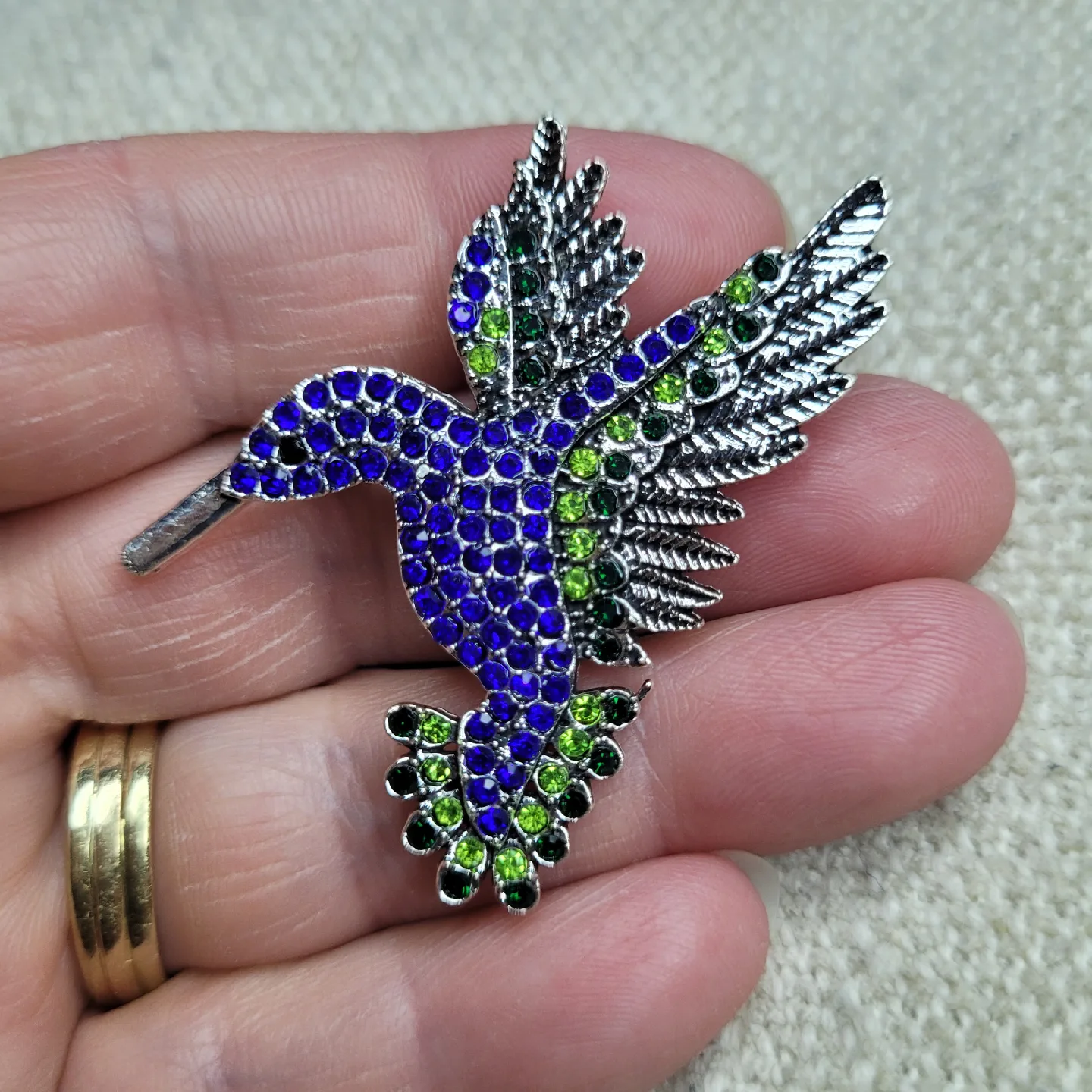 Hummingbird Fashion Brooch Brand New without Tags thumbnail