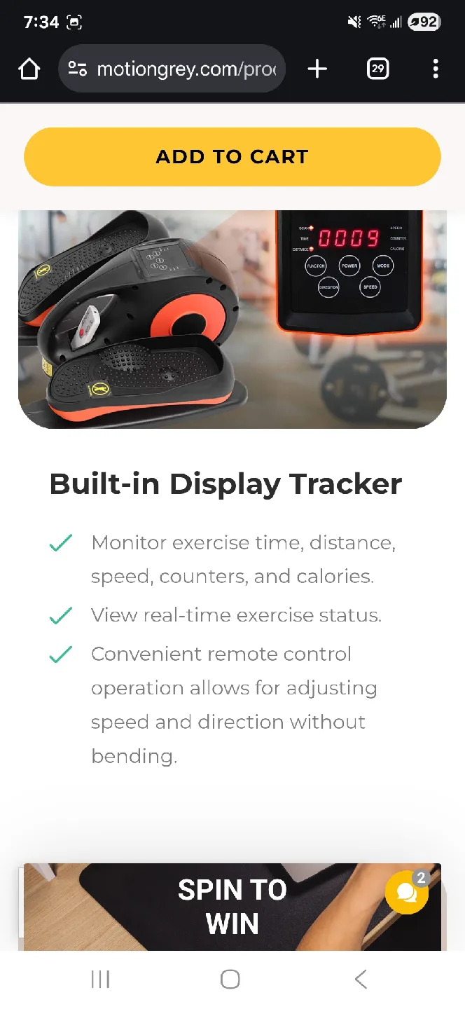 MotionGrey Under Desk Elliptical Machine image indicator(7)