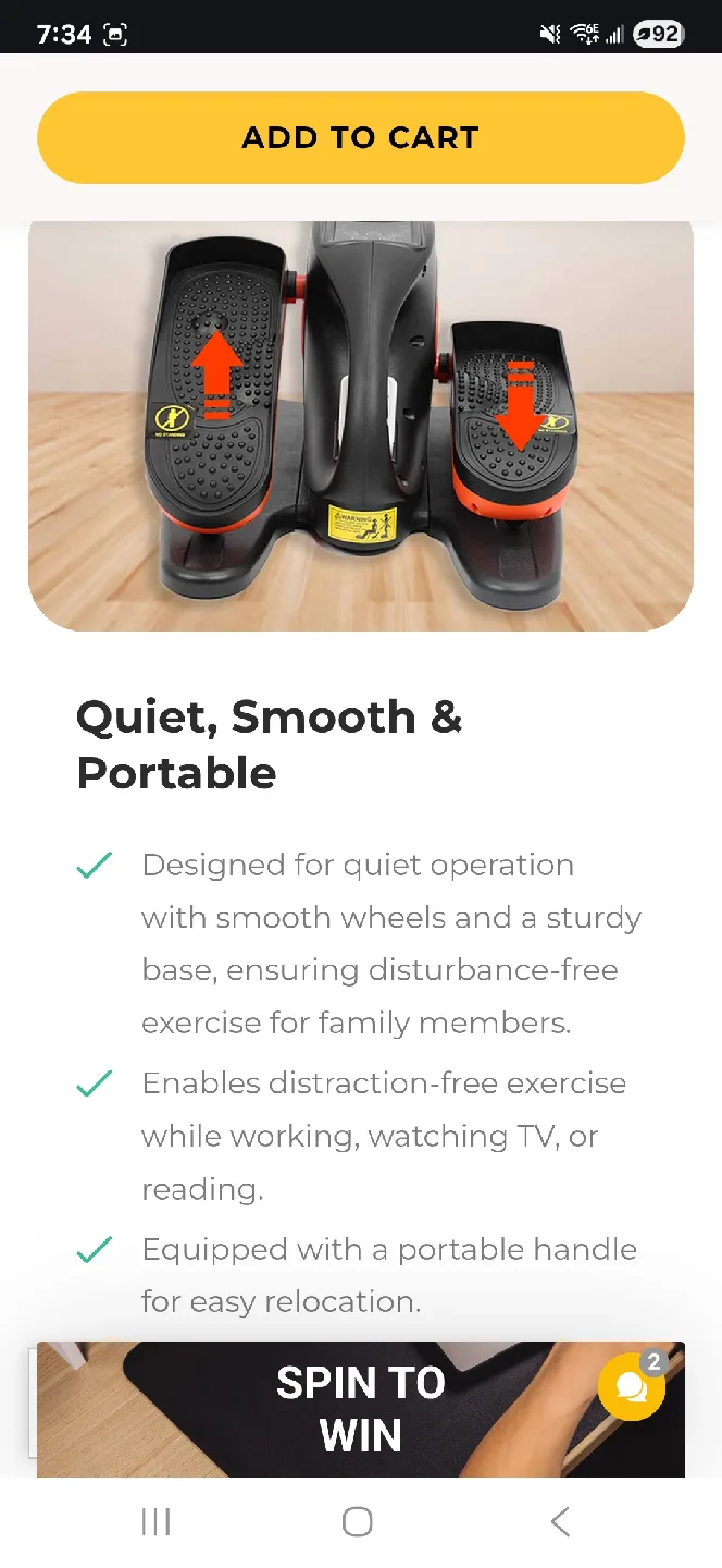 MotionGrey Under Desk Elliptical Machine image indicator(8)